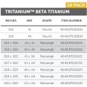 BETA TİTANYUM(TMA) UZUN TEL   BİLGİLENDİRME   BİLGİ BETA TİTANYUM(TMA) UZUN TEL